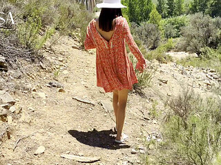 Wet Dress in the River + Masturbation + Exhibitionism