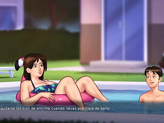 Rich stepmom and tenant get wet in steamy underwater tryst