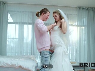 White-clad brides get naughty in this compilation featuring Sofia Lee,