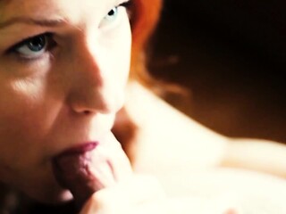 Hot blonde and redhead give hardcore pov blowjob