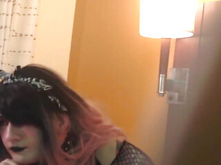 Goth Sissy Jade Madison Deepthroating Dick - Compilation 7