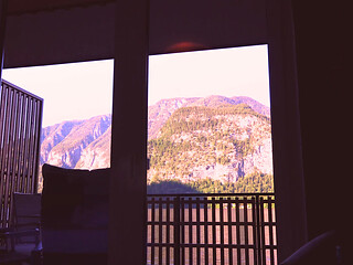 Luring a Stranger in Hallstatt: Balcony Strip & Raw Hotel Use - Deep Swallow Finish