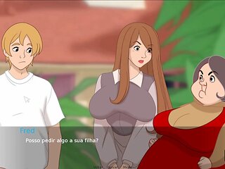 Stepmom visual novel game with milftoon drama and adult content