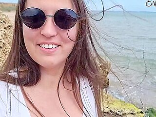 A Walk On The Beach Ended With A Blowjob And Cum On My Tits