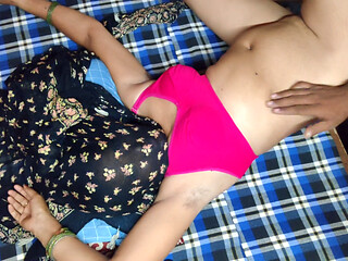 Desi Indian sister-in-law enjoys her friend in the village