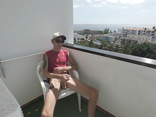 Hot And Horny Outside On My Balcony With My Neighbors Beside Me