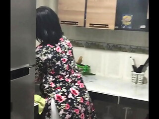 While washing dishes, my perverted step-nephew