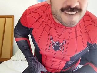 Spiderman long all the cum!