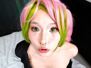 Shy Mitsuri Kanroji from Demon Slayer Trades Katana for Hard Fuck & Deepthroat - Tantaly