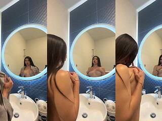 slipped out of my robe to show off everything