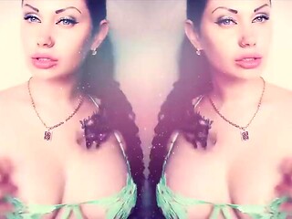 Mesmerizing eye contact & lips & titties & Jerk Off Instructions