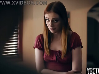 Pregnant redhead teen gets railed by her boyfriends big dick step dad