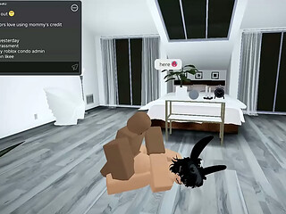 Horny femboy getting used like a fucktoy on Roblox Condo