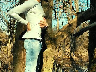 Skinny Twink Belly Is Growing Like Pregnant Outdoor - Belly Inflation