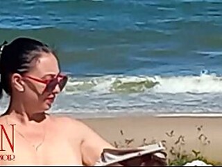 Nude beach. Peeping at a public beach 318