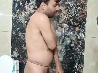 Indian Taking a Shower