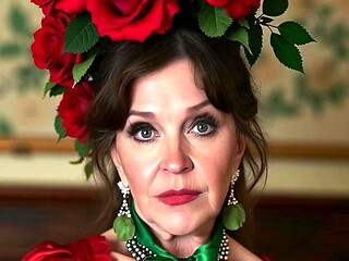Granny Queen of Hearts: Dildo Fucking, Rose Loving Royal Slut