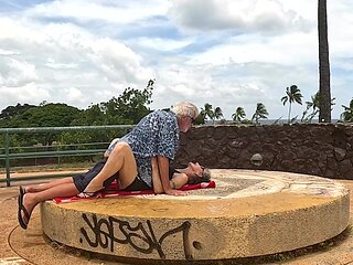 We Found a Large Round Stone Sundial (altar) at the Top of a Hill in a Park