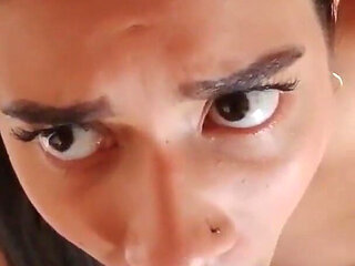 Eating His Cum From the Mirror