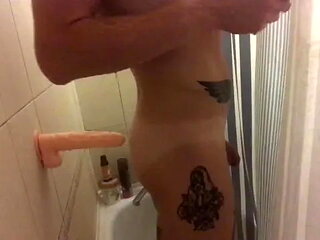 I Stuck a Dildo to the Wall in the Shower and Played a Little with the Ass