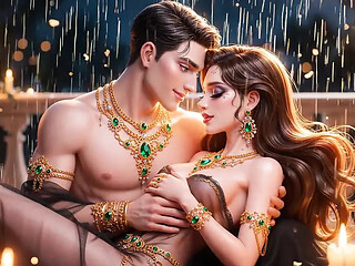Desi couple gets up close and personal in a steamy make-out session.