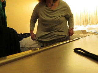 Nurse Vicki being naughty in hotel showing off her bits for you
