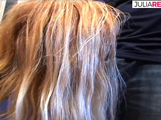 Blonde granny bounces pussy on a huge cock to a cumshot