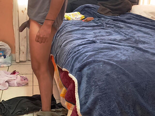 This mature cholita comes to my house to suck my cock all day long