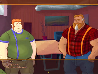 Your favorite lumberjack fucks chubby young man in the cabin.