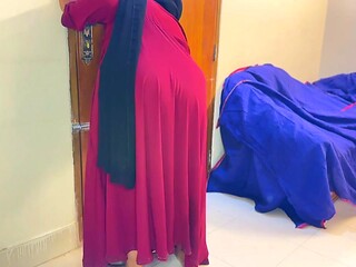 Hot Arab hotel maid's huge boobs and ass surprise me