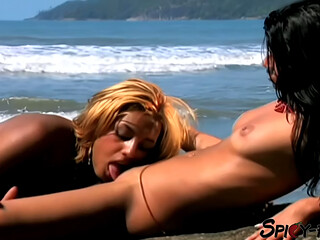 Brazilian women lick each other'_s genitals.