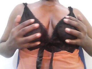 Mature GF gets her big black nipples massaged and fucked hard