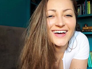 Beautiful teen brunette Jessica Sinn masturbates