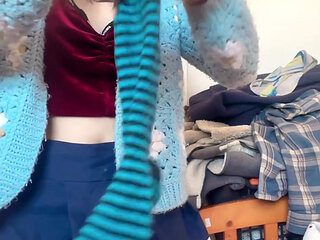 Hana Sexy in College Skirt Outfit Perfext Body Good Ass