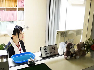 Cute nurse takes advantage of mistake and gives a deepthroat blowjob