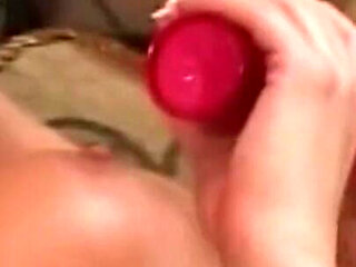 Hot blonde loves anal fuck and dildo