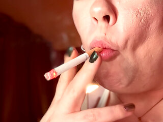 A Quick Cigarette With BBW Tina Snua - Speed Smoking Snap Inhales OMI OME Drifting Drifts