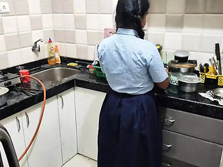 Indian hot lady first time sex in home with stepbrother
