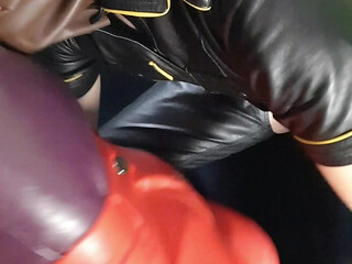 Red Leather Ass Getting Boyfriends Smegma Pt1
