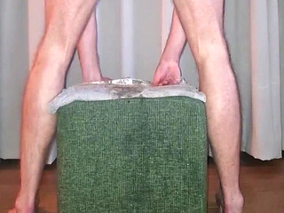Hot gay NoFace Twink X rides dildo hard and has non-stop extreme pissing orgasms