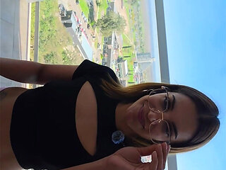 My Husband and I Had Fun in a Rented Apartment, Oral Sex on the Balcony Overlooking the Street, and Sex in the Bedroom.