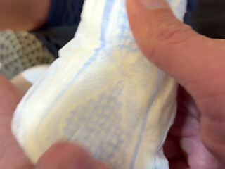 Ladies Room Piss & Pad Change in Panties