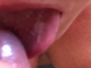 Blow Job with Cam on My Head and Cum a Lot on My Boobs