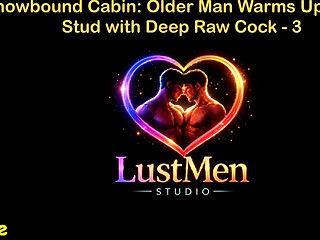 English Audio Gay Sex Story - Snowbound Cabin Older Man Warms up Young Stud with Deep Raw Cock - Part 3