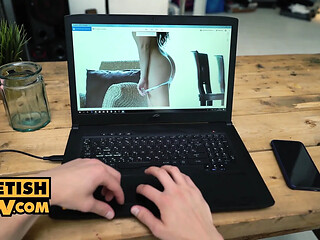 Sexy Sybil's steamy French POV footjob