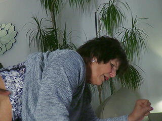 The White Step Grandmother Is Contemplating the Living Room When She Is Surprised by a BBC Who Fucks Her