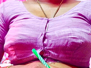 Desi Indian Milf Step Mom Helps Her Step son  to sex.