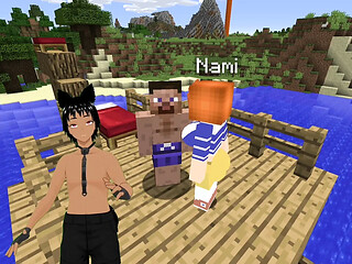 Minecraft Nami has a hot time with her large dick boyfriend