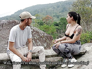 On a Camping Trip I Fuck My Neighbor's Pussy Outdoors Creampie