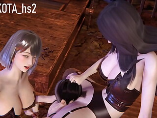 Strap on and eating pussy femdom